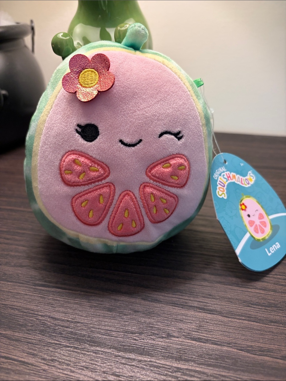 Squishmallows Lena Pink & Mint Citrus Slice Plush